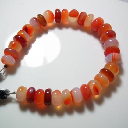 Aaa Quality Natural Chalcedony Smooth Rondelle..