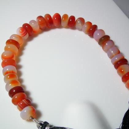 Aaa Quality Natural Chalcedony Smooth Rondelle..