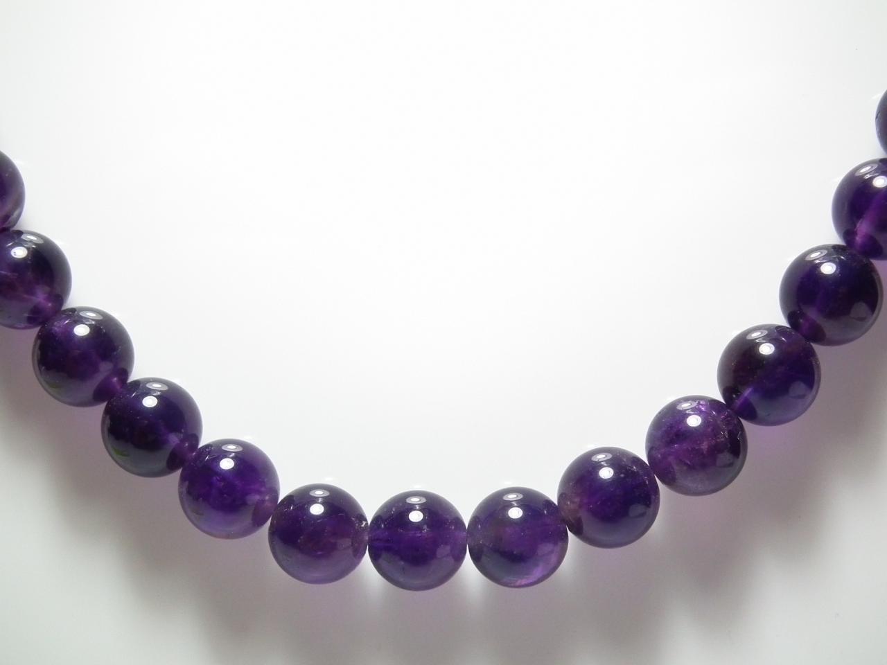 Loose Gemstone Natural Aaa Amethyst Beads Ball-10mm Strand 16-inches Weight-300-cts